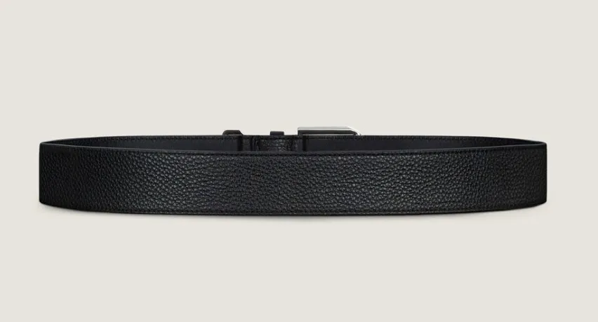 Long Belt In Grained Leather