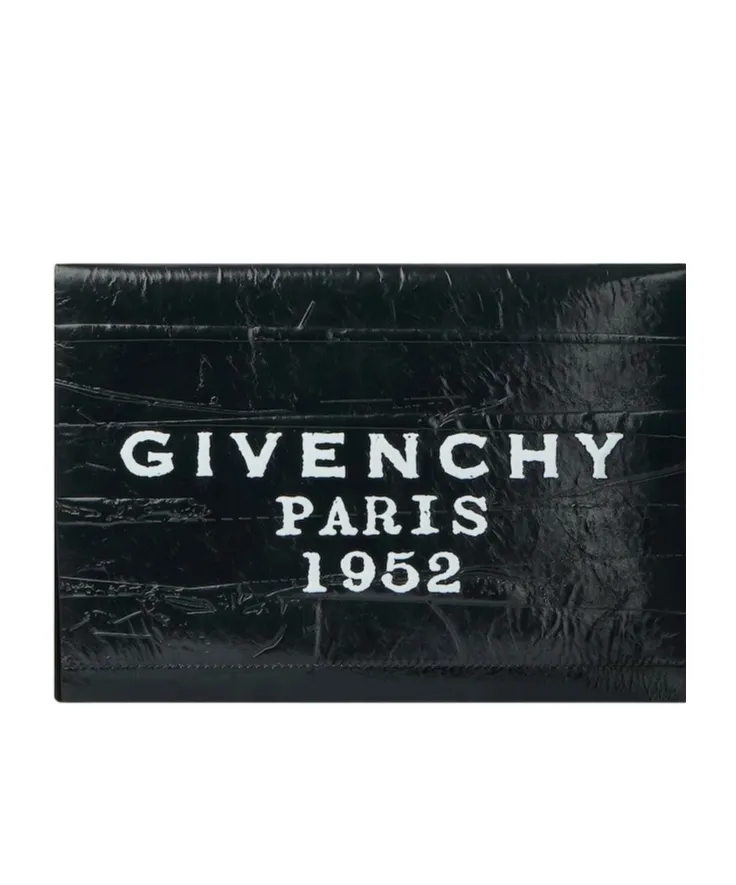 Logo Printed Clutch Bag
