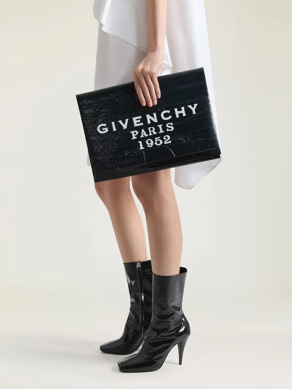 Logo Printed Clutch Bag