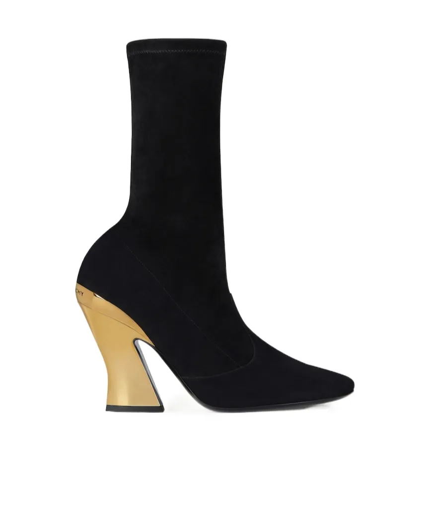Sculpted Ankle Boots In Suede