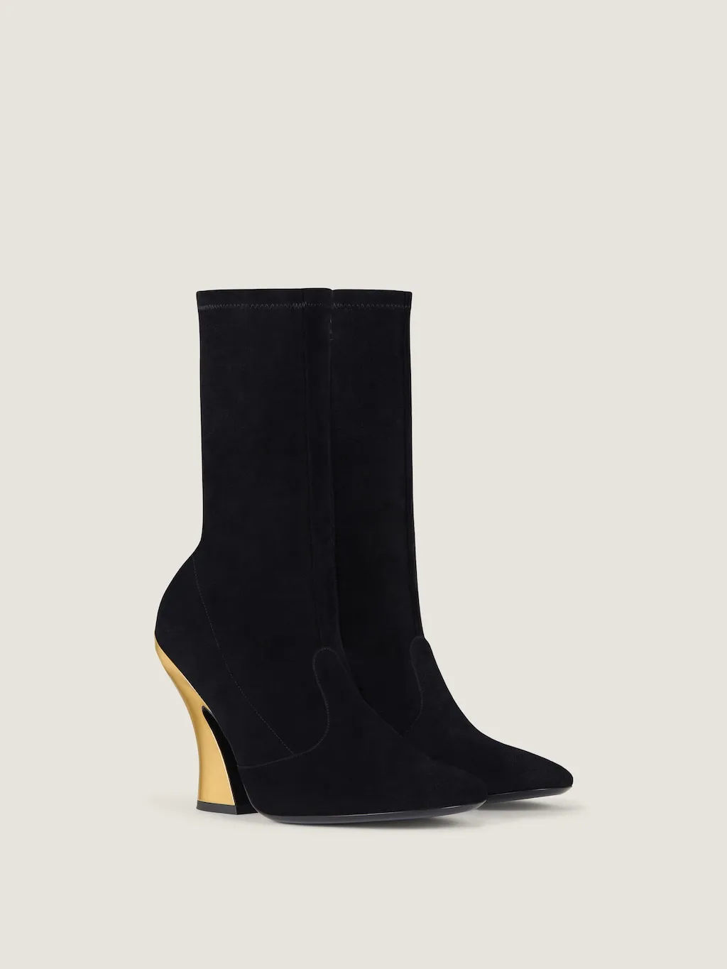 Sculpted Ankle Boots In Suede