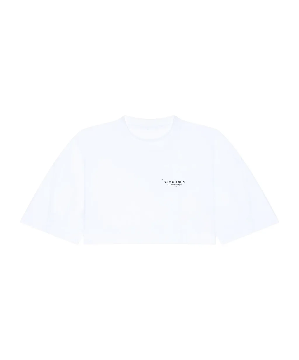 Cropped Fit T-Shirt With Givenchy Stamp Print