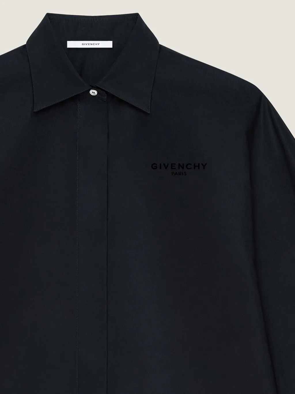 Cocoon Shirt In Poplin With Givenchy Embroidery