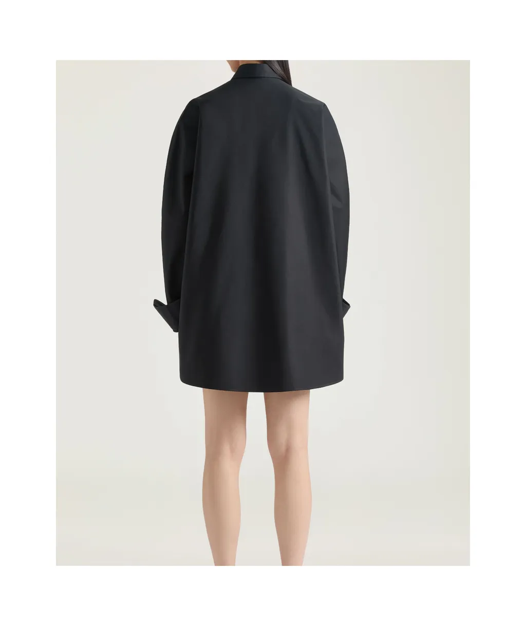 Cocoon Shirt In Poplin With Givenchy Embroidery