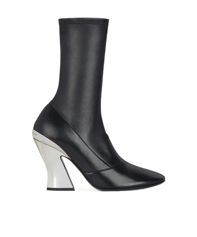Sculpted Ankle Boots In Nappa Leather