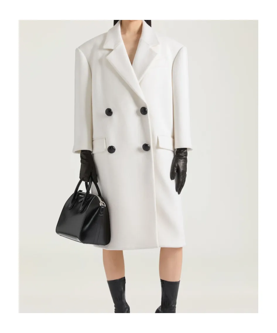 Double Breasted Coat In Wool