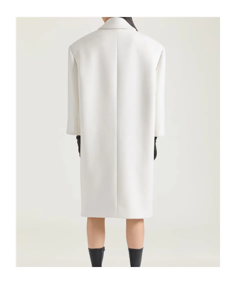 Double Breasted Coat In Wool
