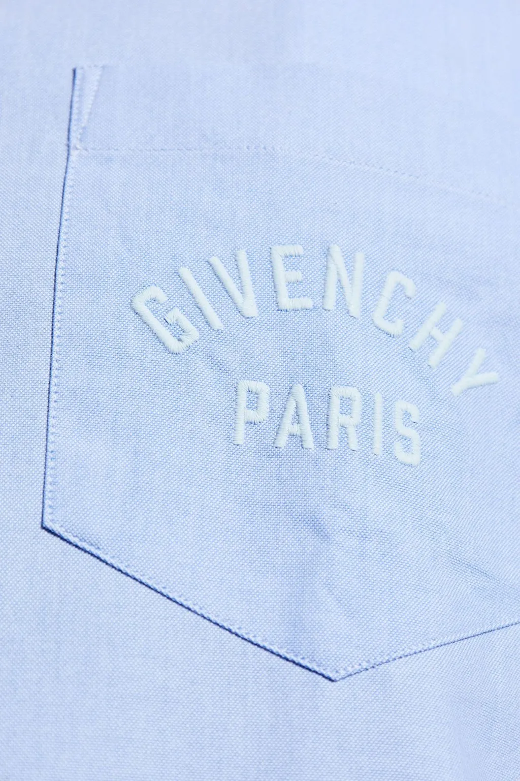 Paris Logo Embroidered Long-Sleeved Shirt