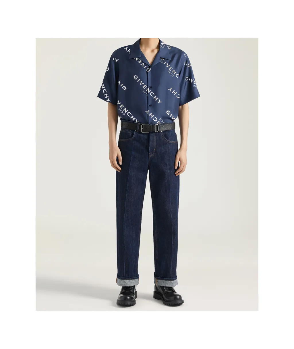 Logo Patch Wide-Leg Jeans
