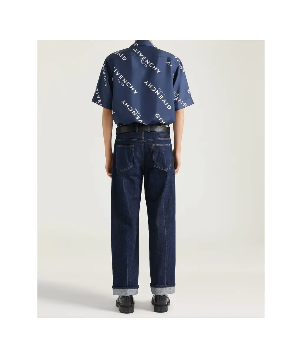 Logo Patch Wide-Leg Jeans