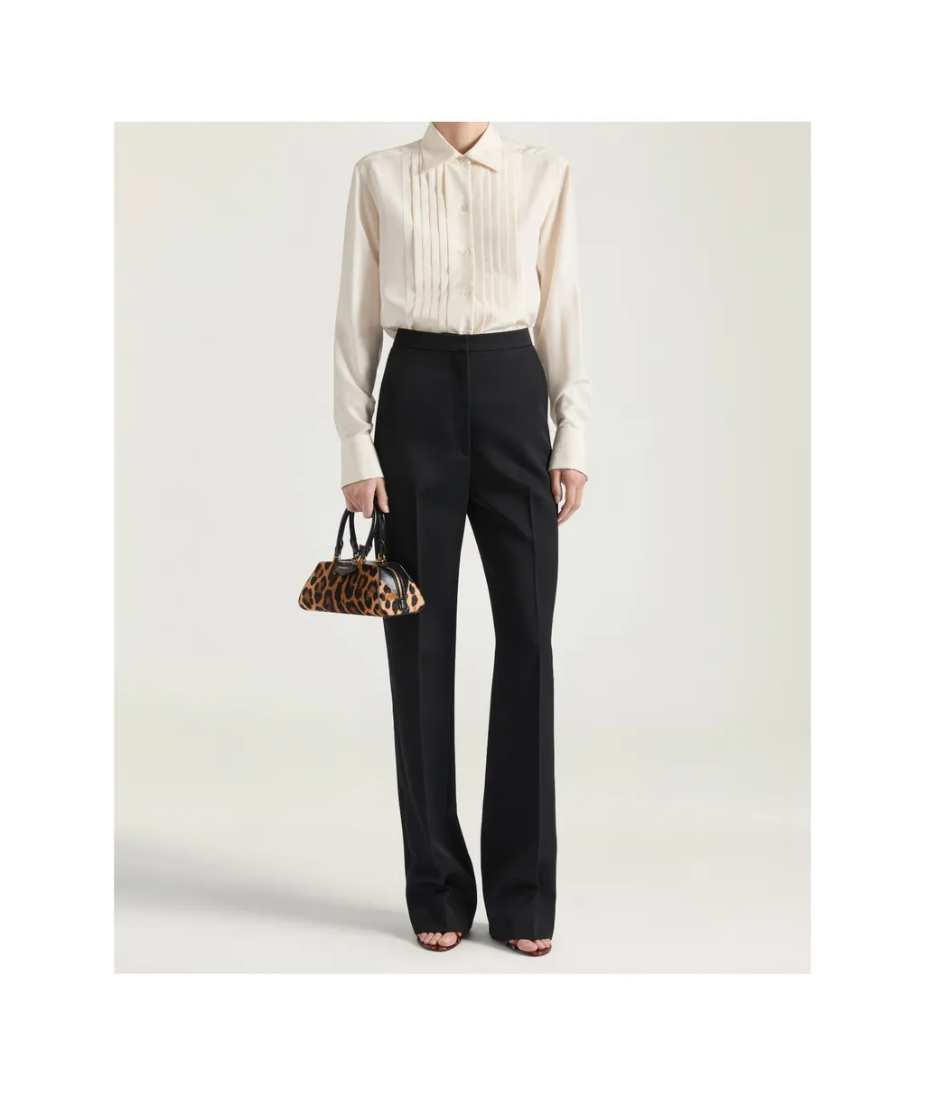Silk Shirt With Plastron