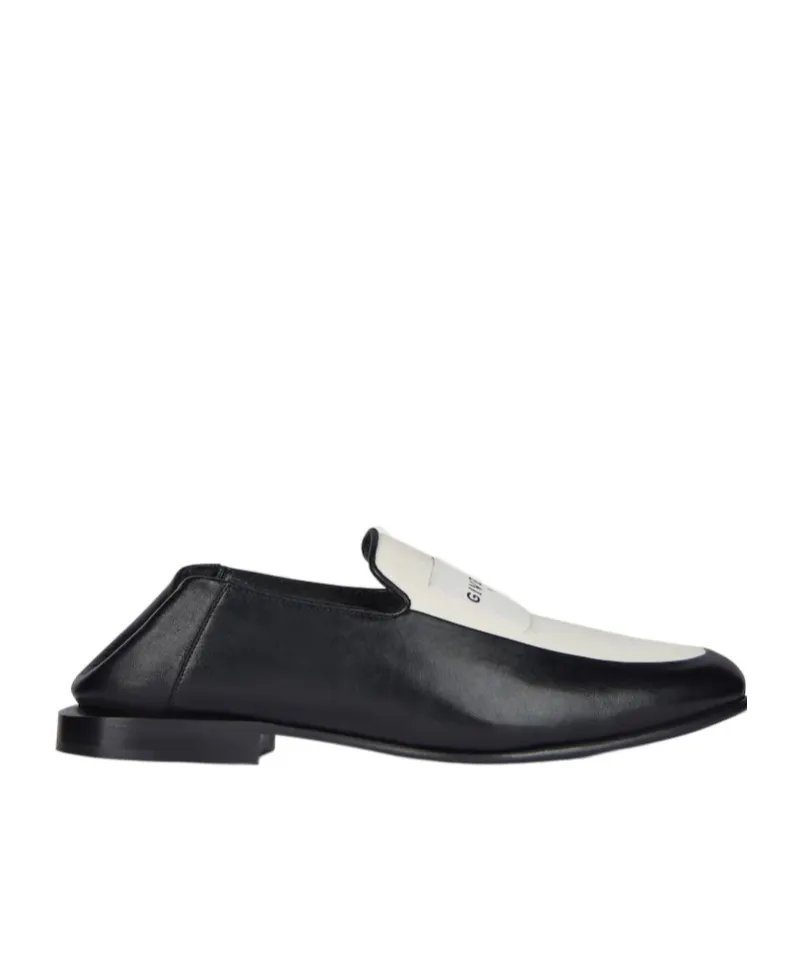 Label Loafers In Leather And Canvas