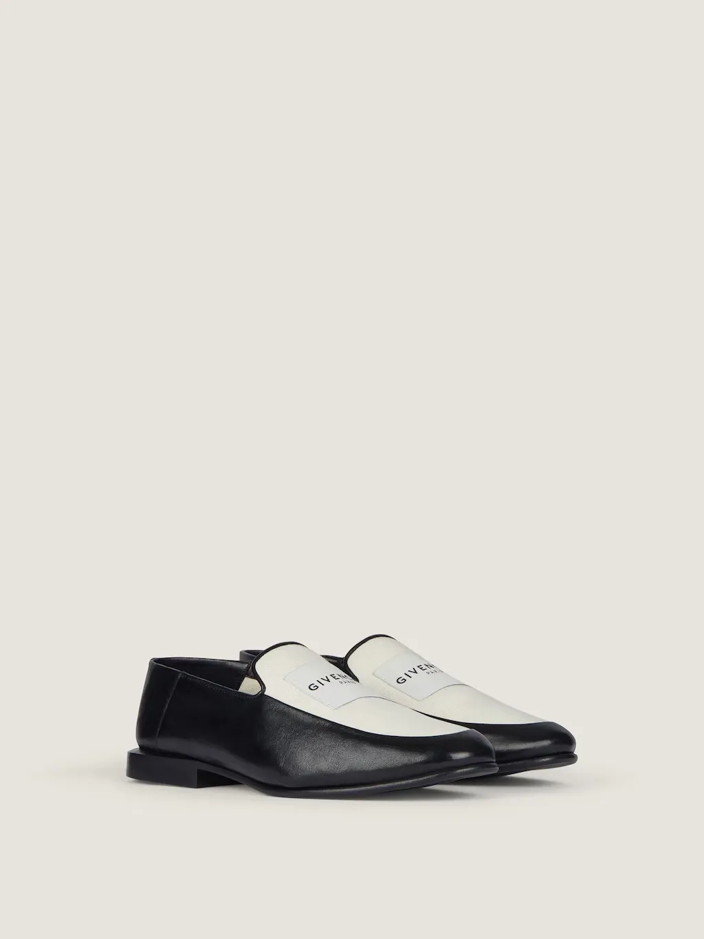 Label Loafers In Leather And Canvas