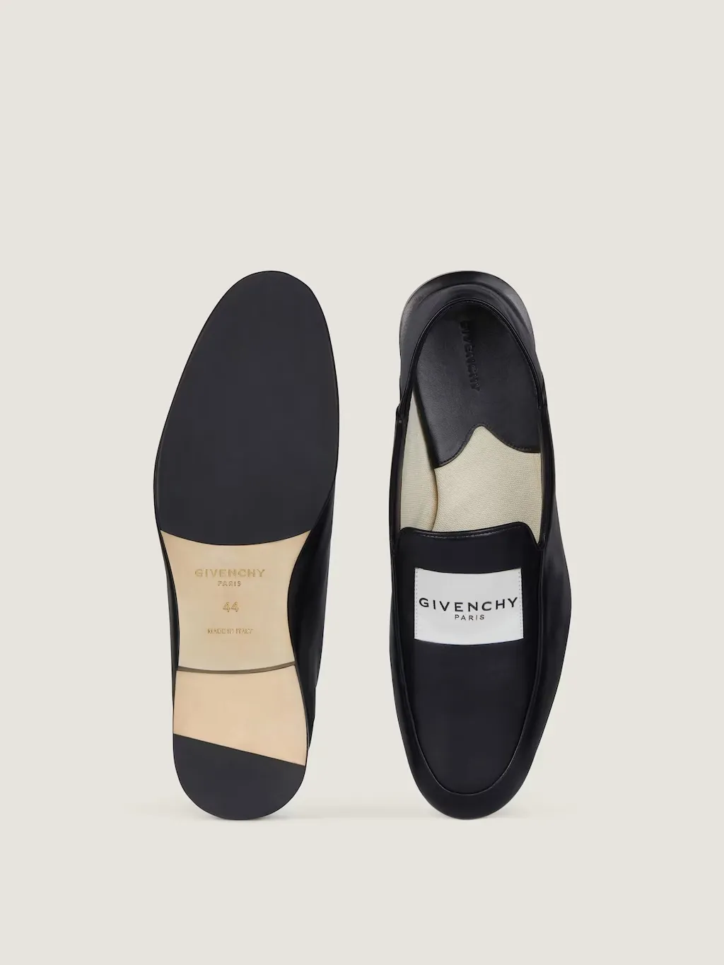 Label Loafers In Shiny Leather