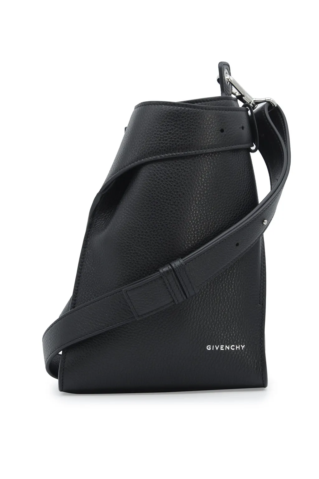 Small Leather Belted Messenger Bag