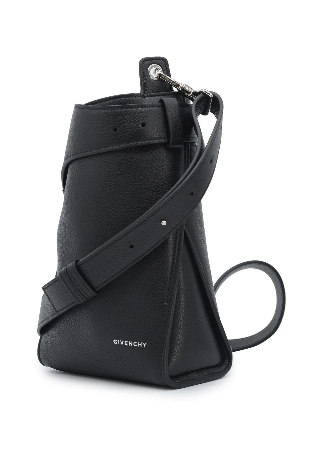 Small Leather Belted Messenger Bag