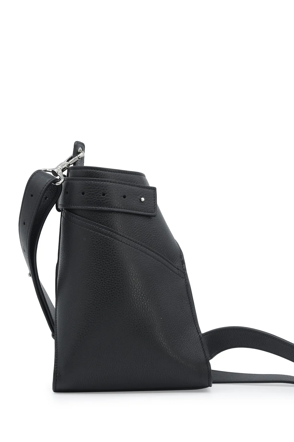 Small Leather Belted Messenger Bag