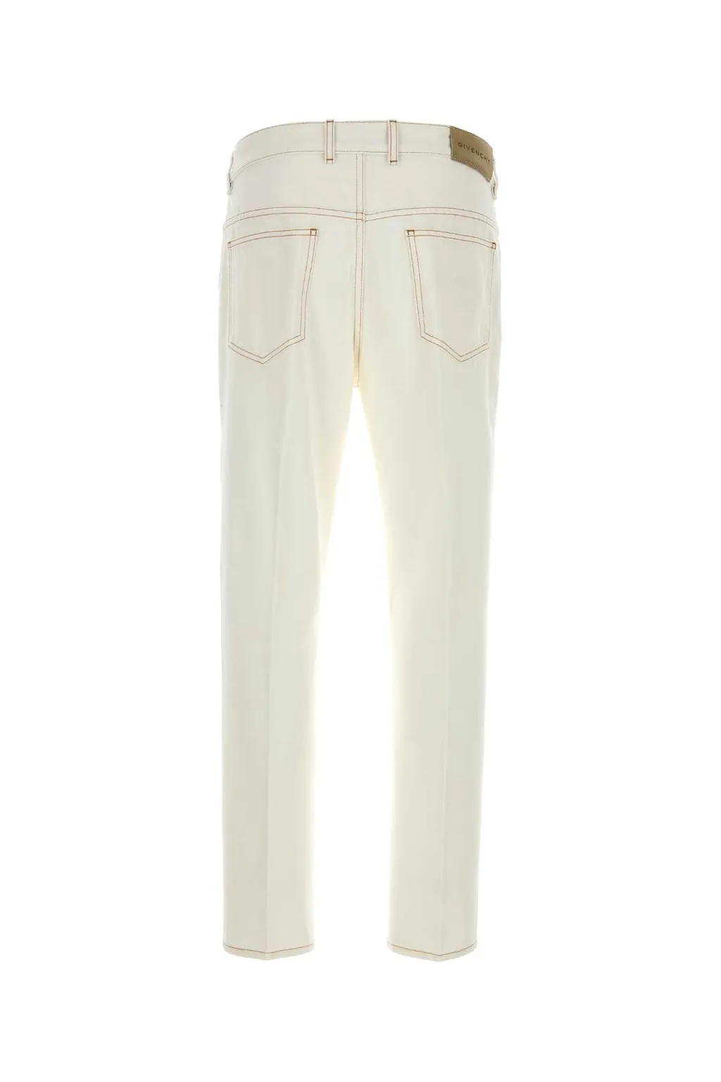 Contrast-Stitching Jeans