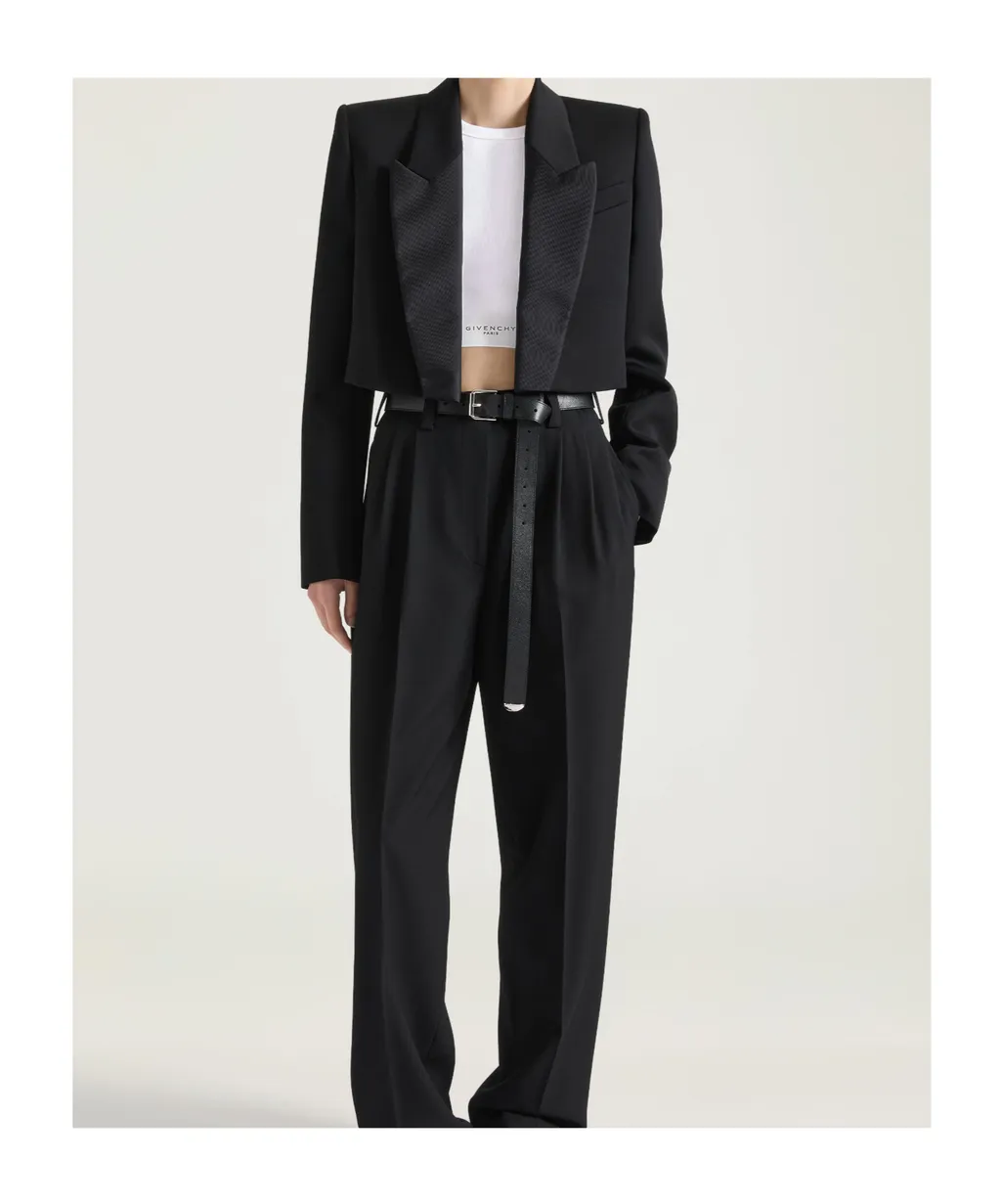 Cropped Tuxedo Jacket