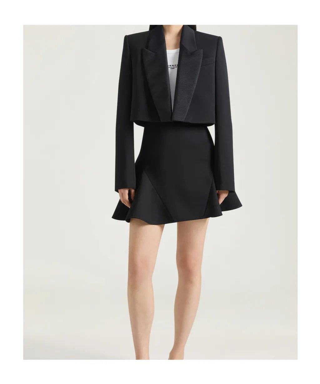 Cropped Tuxedo Jacket
