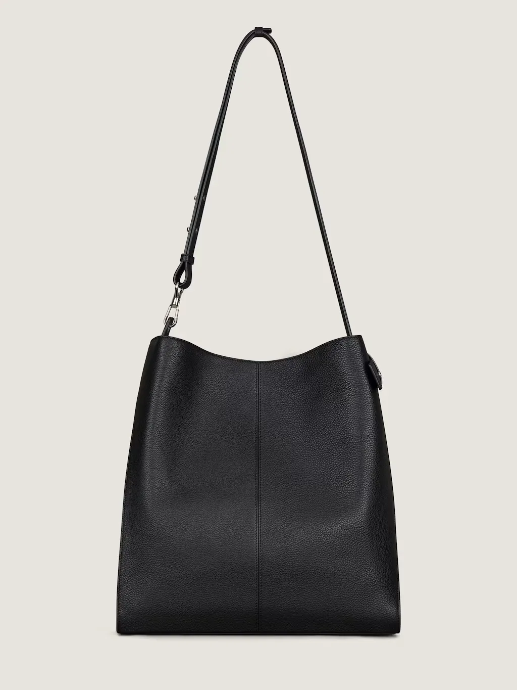 Medium Belted Hobo Bag In Grained Leather