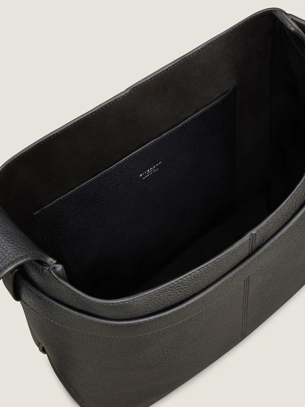 Medium Belted Hobo Bag In Grained Leather