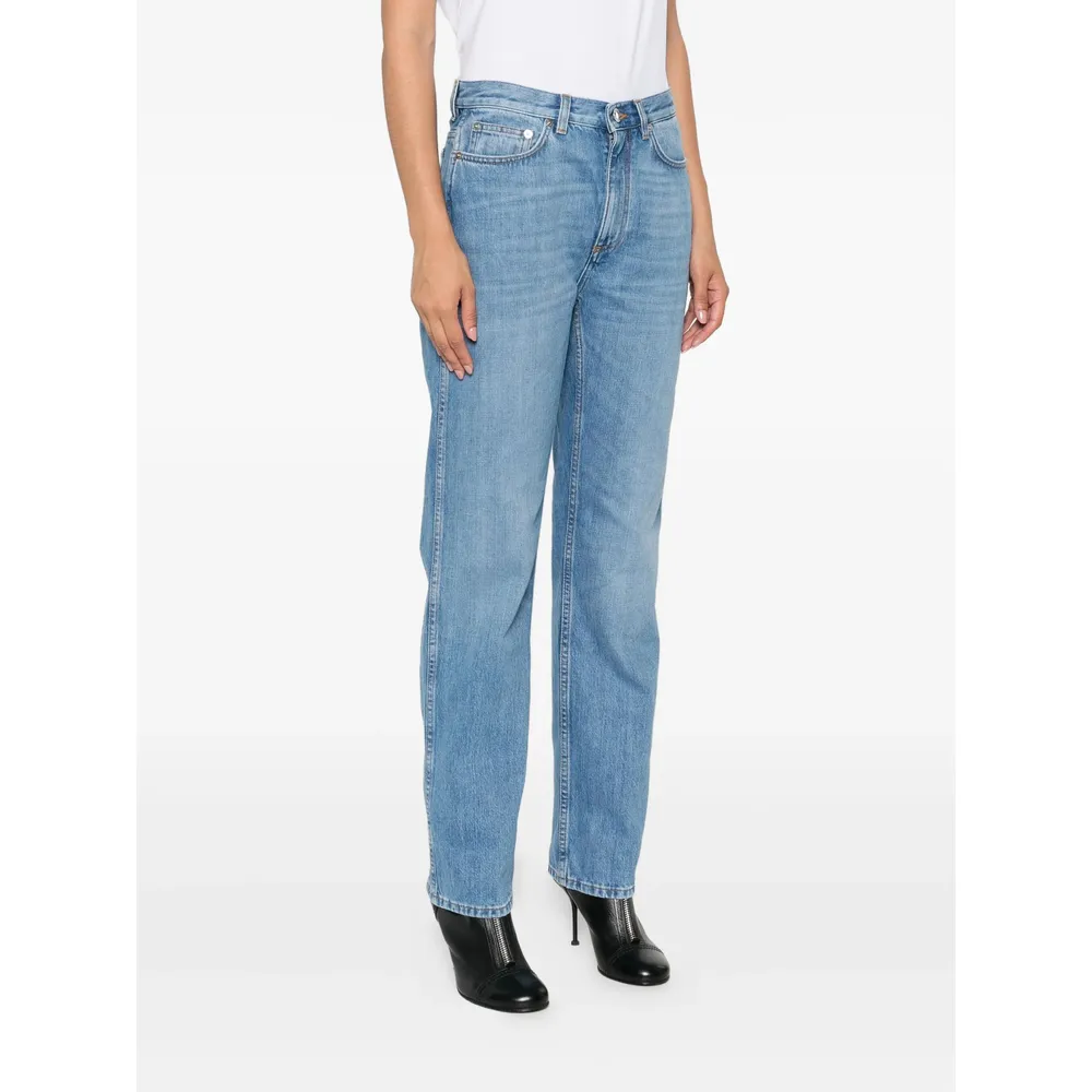 High-Waisted Straight-Leg Jeans
