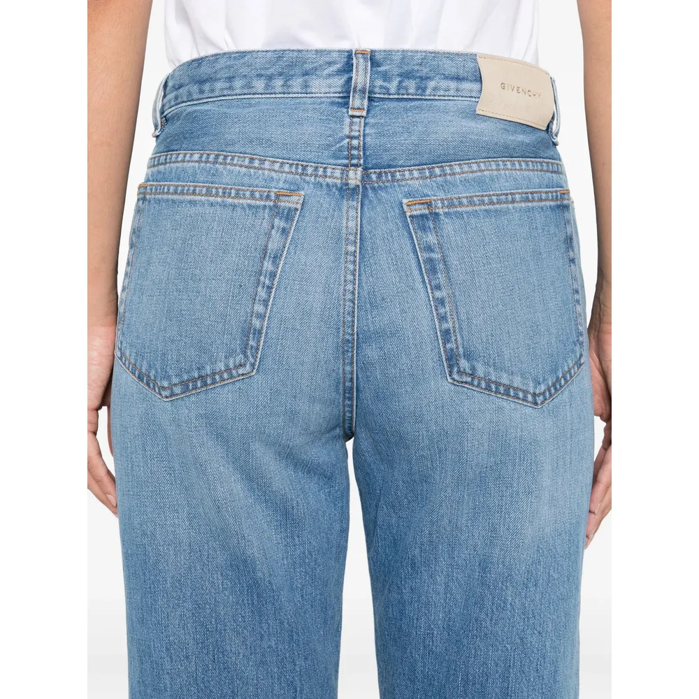 High-Waisted Straight-Leg Jeans