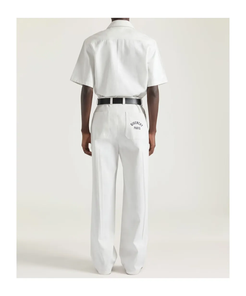 Paris Signature Embroidered Short-Sleeved Shirt