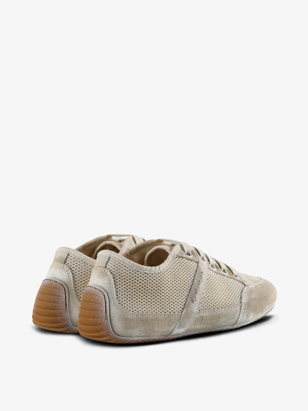 Slim Sneakers In Painted Mesh And Suede