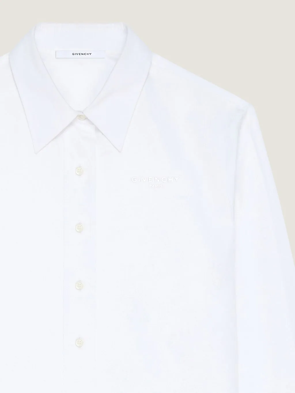 Logo Embroidered Long-Sleeved Shirt