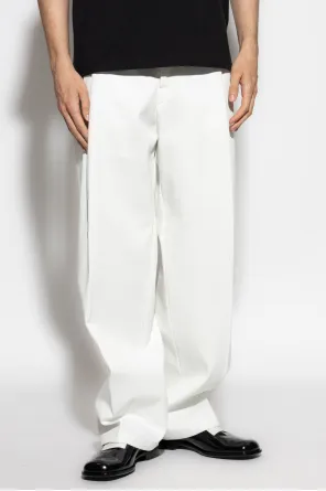 Pleated Straight-Leg Trousers