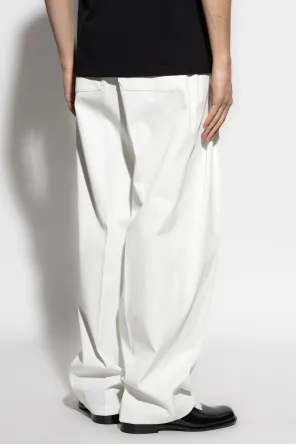 Pleated Straight-Leg Trousers