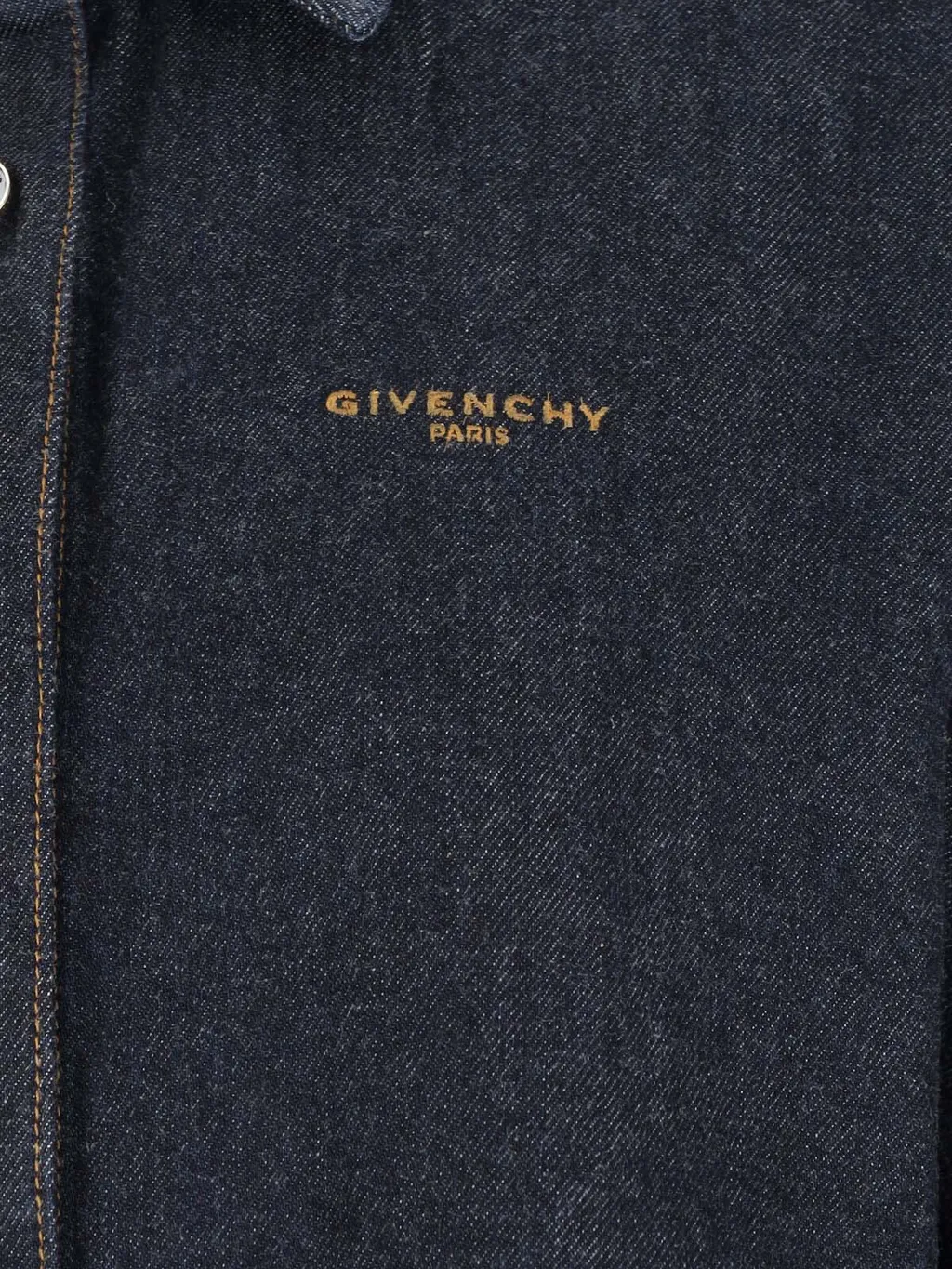 Logo Embroidered Denim Shirt