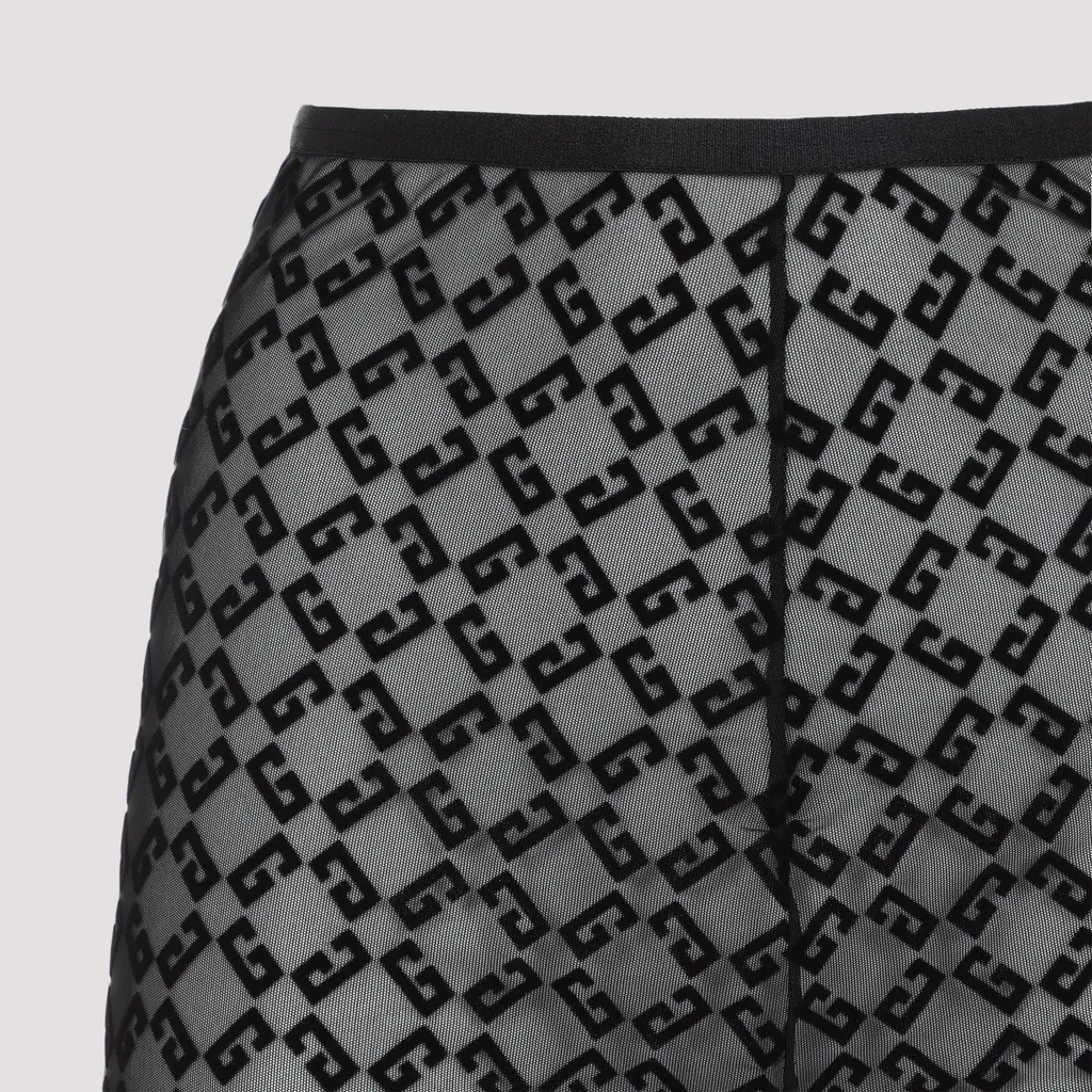 Monogram Print Stretch Leggings