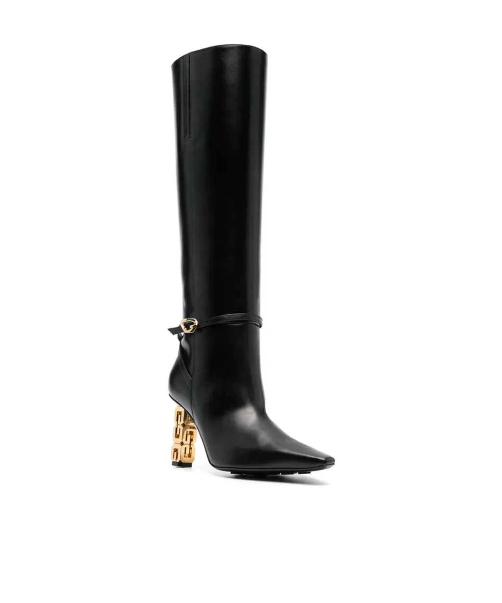 Logo Thigh High Boots