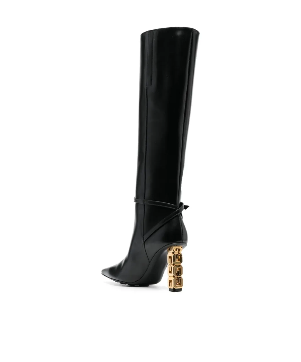 Logo Thigh High Boots