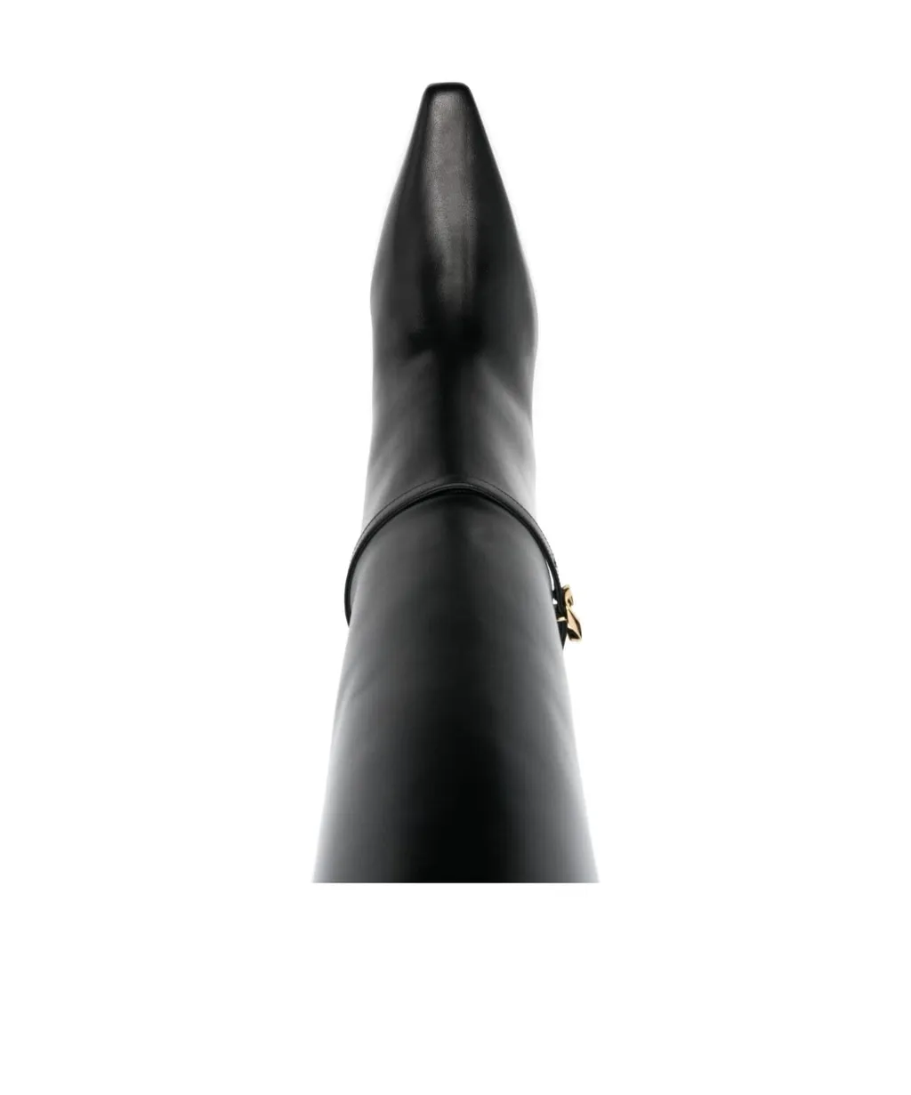 Logo Thigh High Boots