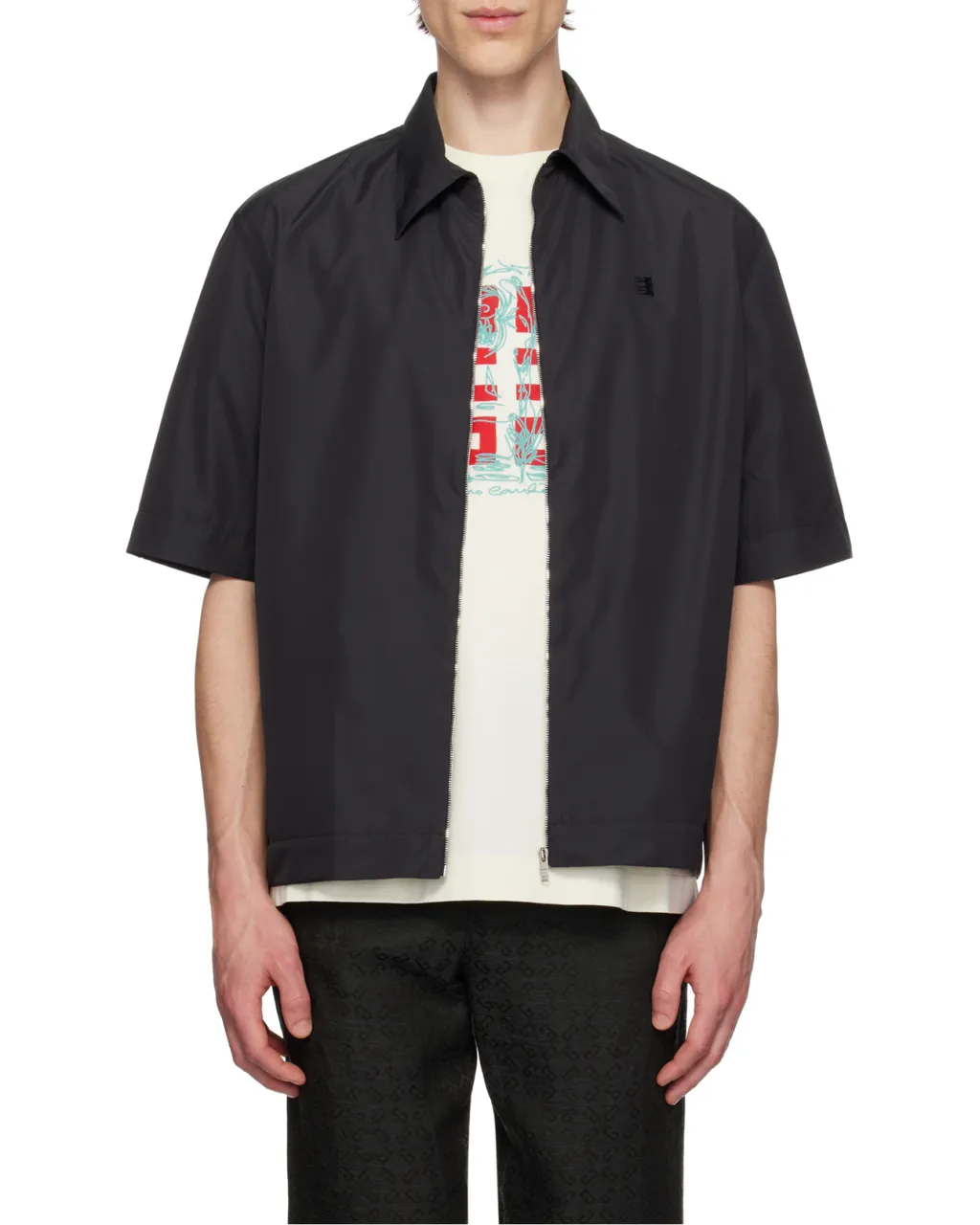 4G Plaque Zipped Shirt