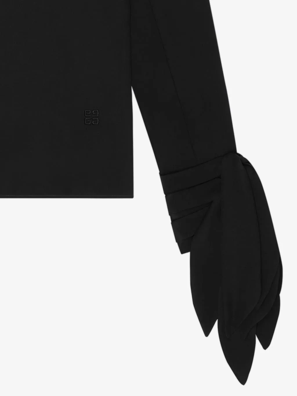 4G Embroidered Deep-V Blouse