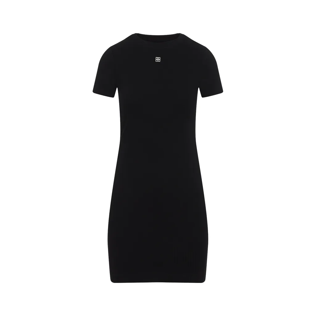 4G Plaque Short-Sleeved Dress