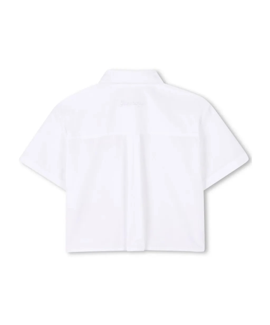 Logo-Plaque Short-Sleeved Poplin Shirt
