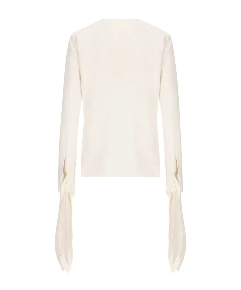 V-Neck Ruffled Blouse