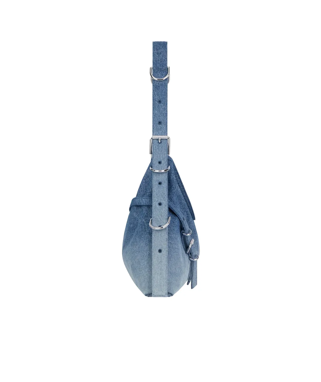 Medium Voyou Denim Shoulder Bag