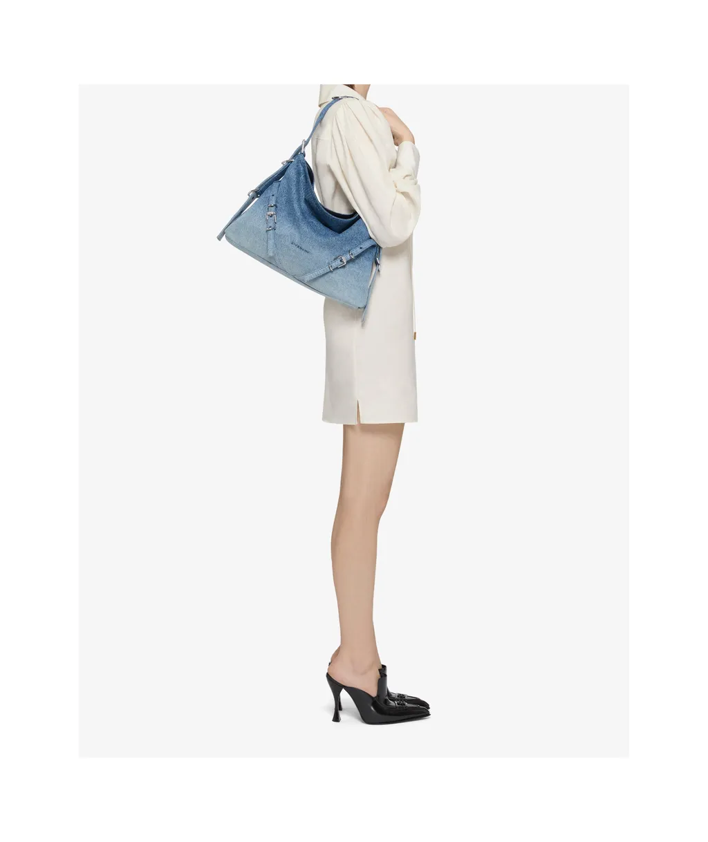 Medium Voyou Denim Shoulder Bag