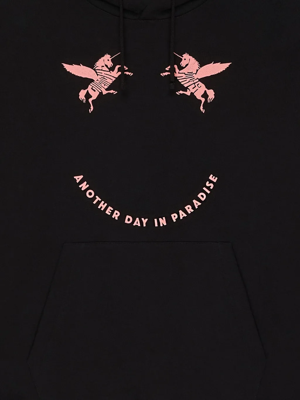 Slogan Printed Drawstring Hoodie