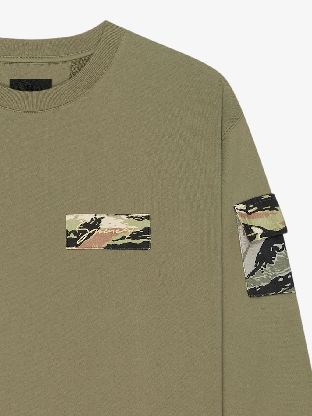 Camo Patch Crewneck Sweatshirt