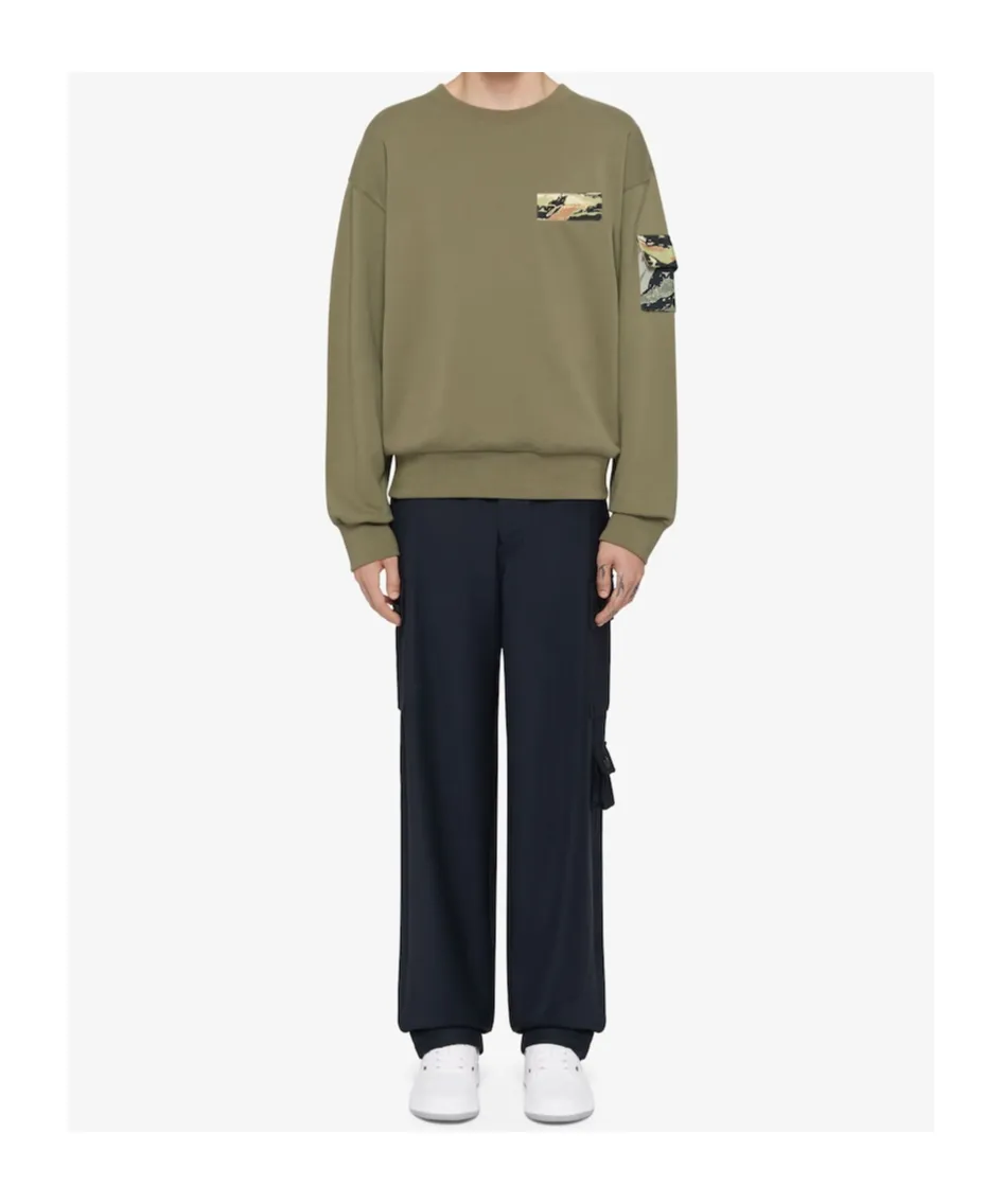 Camo Patch Crewneck Sweatshirt