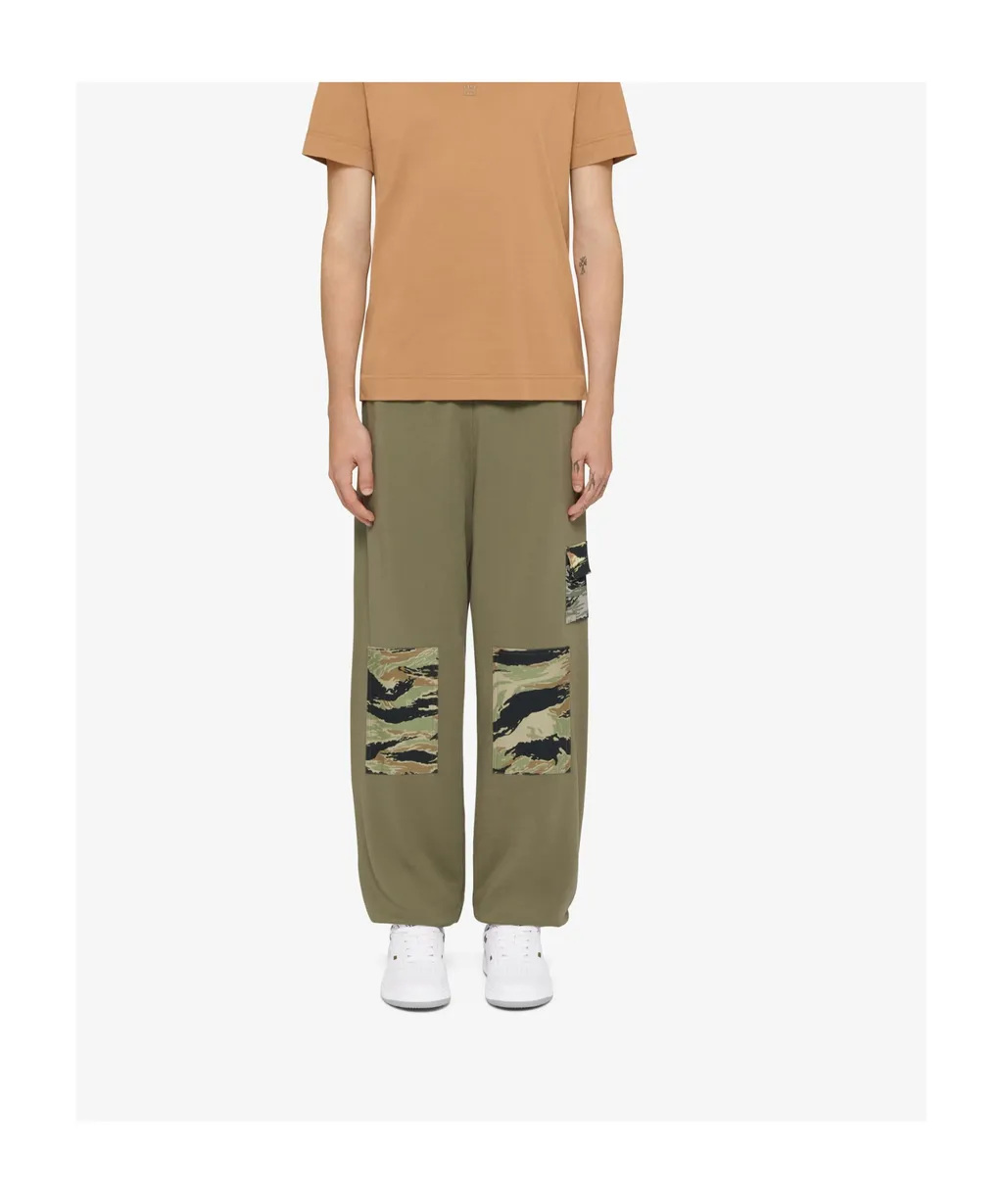 Camouflage Patch Wool Jogging Pants