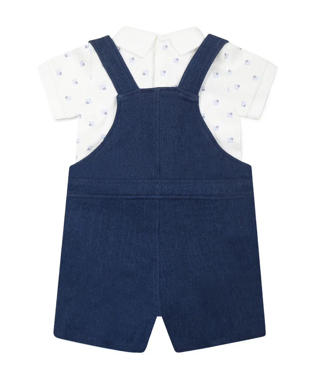 Denim Jumpsuit And Bib Pants Set